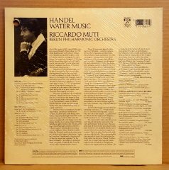 HANDEL - WATER MUSIC / RICCARDO MUTI BERLIN PHIL.ORCH. (1984) - LP CUT OUT DÖNEM BASKI SIFIR PLAK