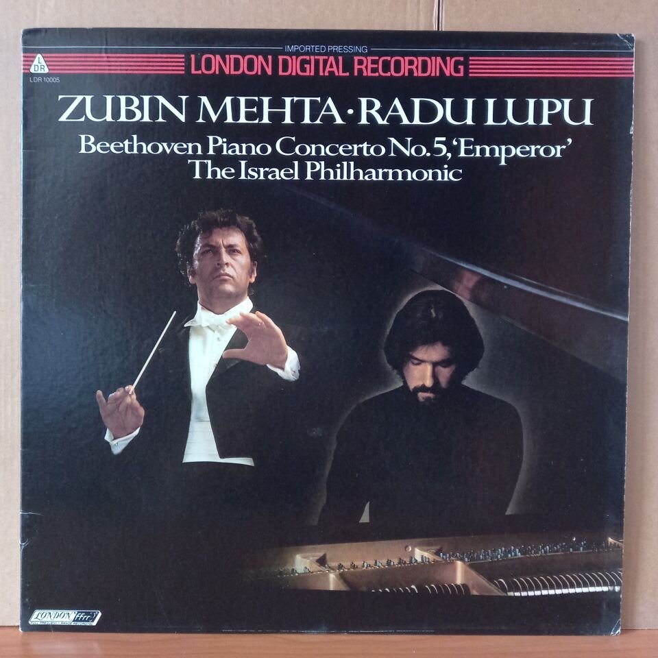 ZUBIN MEHTA / RADU LUPU / BEETHOVEN: PIANO CONCERTO NO. 5 'EMPEROR' / ISRAEL PHILHARMONIC ORCHESTRA (1979) - LP 2.EL PLAK