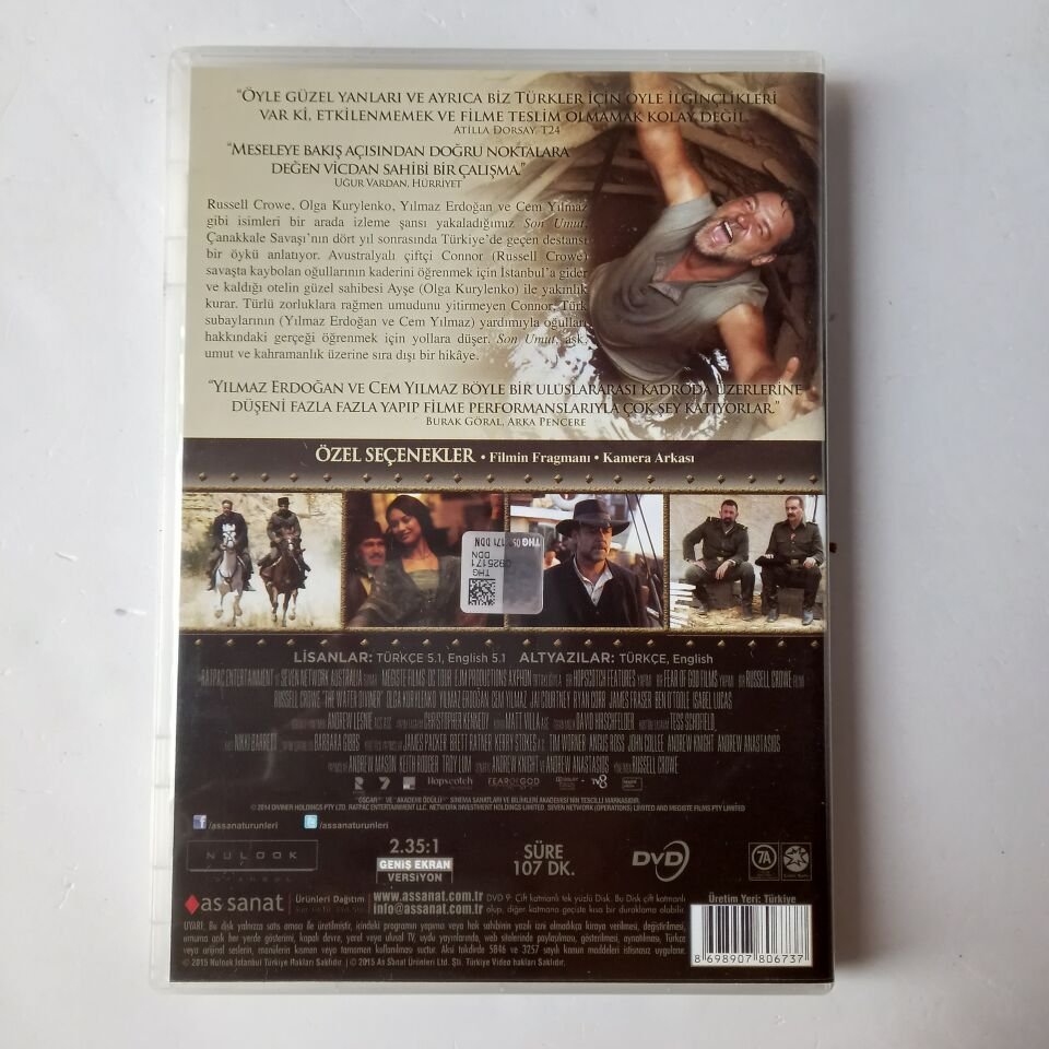 SON UMUT - THE WATER DIVINER - RUSSELL CROWE - YILMAZ ERDOĞAN - CEM YILMAZ - DVD 2.EL