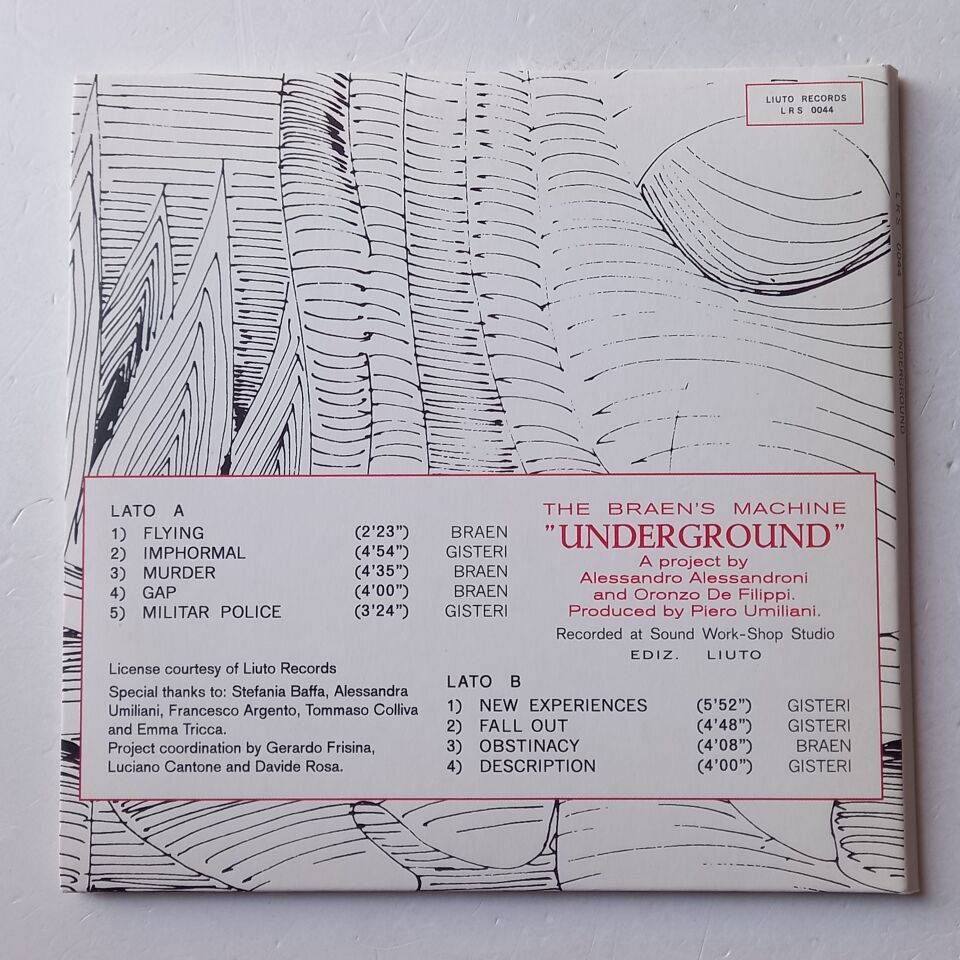 THE BRAEN'S MACHINE – UNDERGROUND (1971) - CD 2014 REMASTERED REISSUE GATEFOLD 2.EL