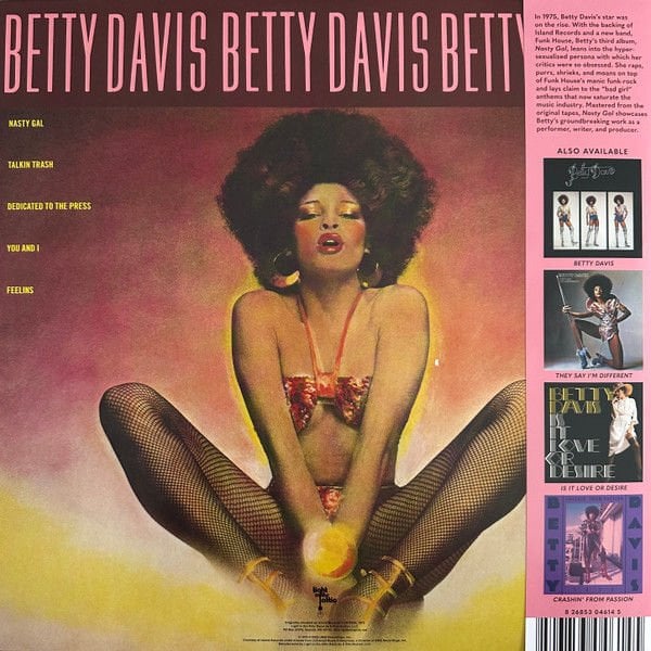 BETTY DAVIS - NASTY GAL (1975) - LP SOUL FUNK 2024 Clear with Pink & Yellow Splatter COLOURED EDITION SIFIR PLAK