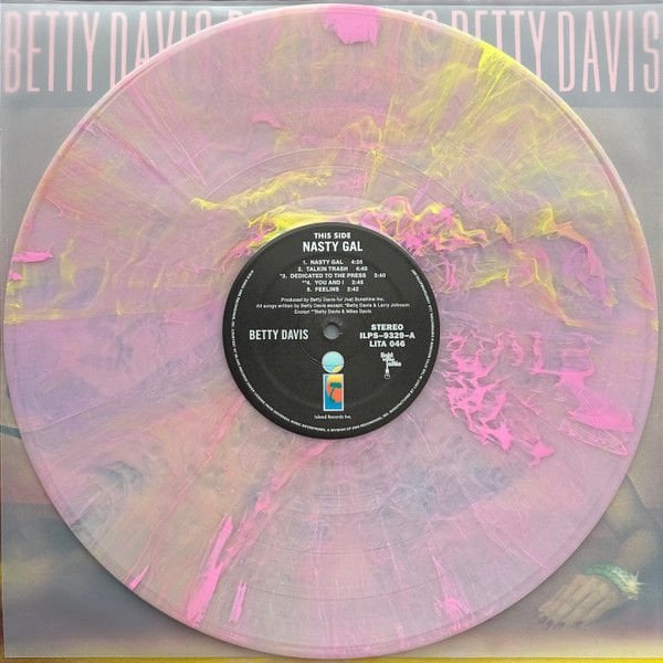 BETTY DAVIS - NASTY GAL (1975) - LP SOUL FUNK 2024 Clear with Pink & Yellow Splatter COLOURED EDITION SIFIR PLAK