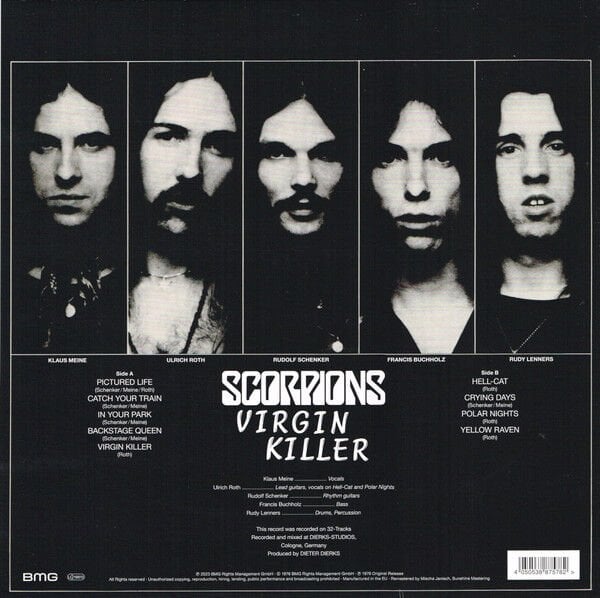 SCORPIONS – VIRGIN KILLER (1976) - LP 2023 REMASTERED REISSUE 180GR BLUE VINYL RENKLİ SIFIR PLAK