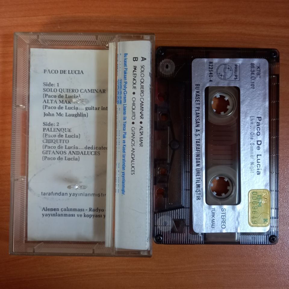PACO DE LUCIA SEXTET - LIVE / ONE SUMMER NIGHT (1986) - KASET 2.EL