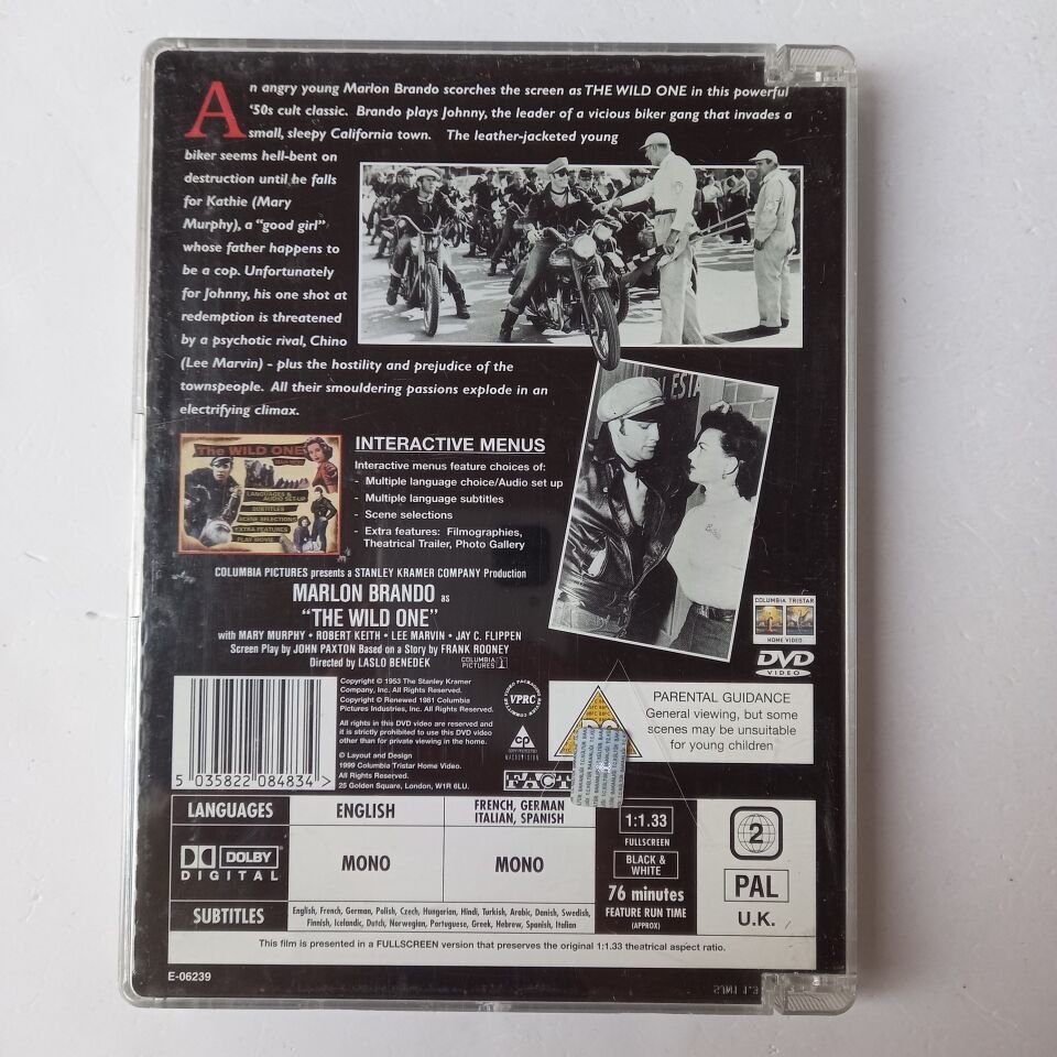 THE WILD ONE - MARLON BRONDO - DVD 2.EL