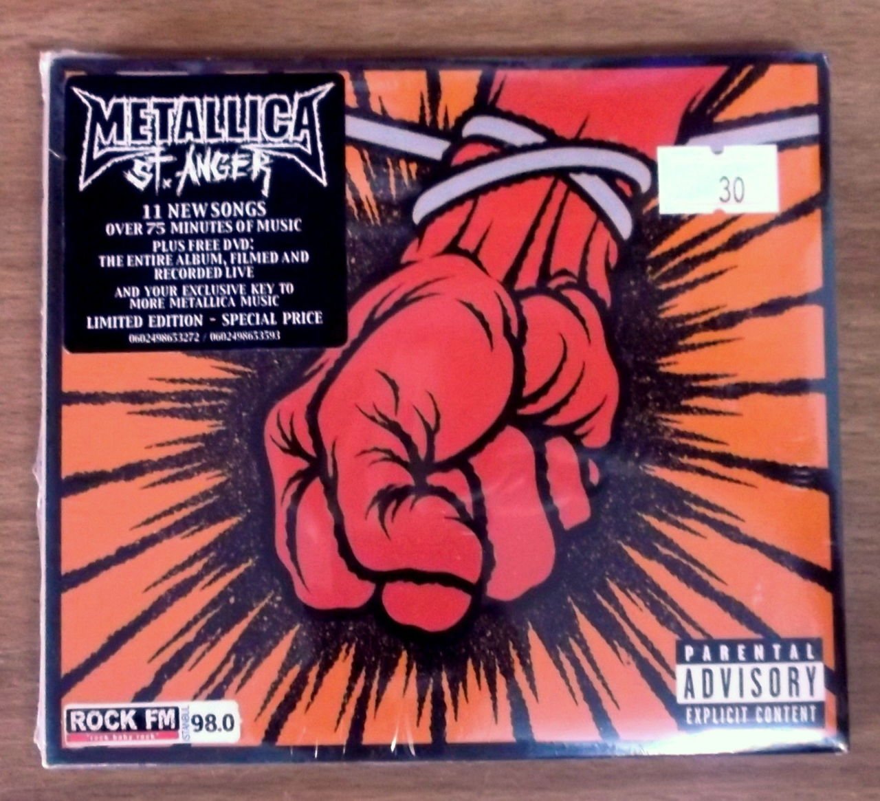 METALLICA - ST.ANGER CD + DVD DIGIPACK SIFIR