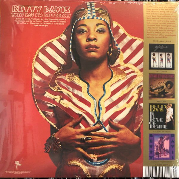 BETTY DAVIS - THEY SAY I'M DIFFERENT (1974) - LP SOUL FUNK 2023 ORANGE TRANSLUCENT COLOURED EDITION SIFIR PLAK