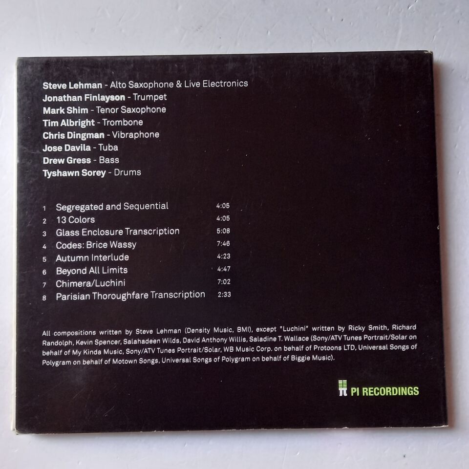 STEVE LEHMAN OCTET – MISE EN ABIME (2014) - CD DIGIPAK 2.EL
