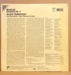 MAHLER - SYMPHONY NO 4 K.TENNSTEDT LUCIA POPP LONDON PHIL.ORCH. (1983) - LP DÖNEM BASKI SIFIR PLAK