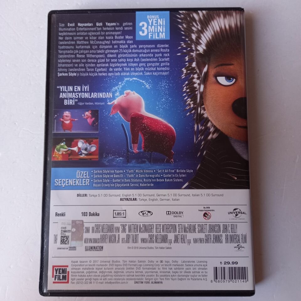 ŞARKINI SÖYLE / SING - DVD 2.EL