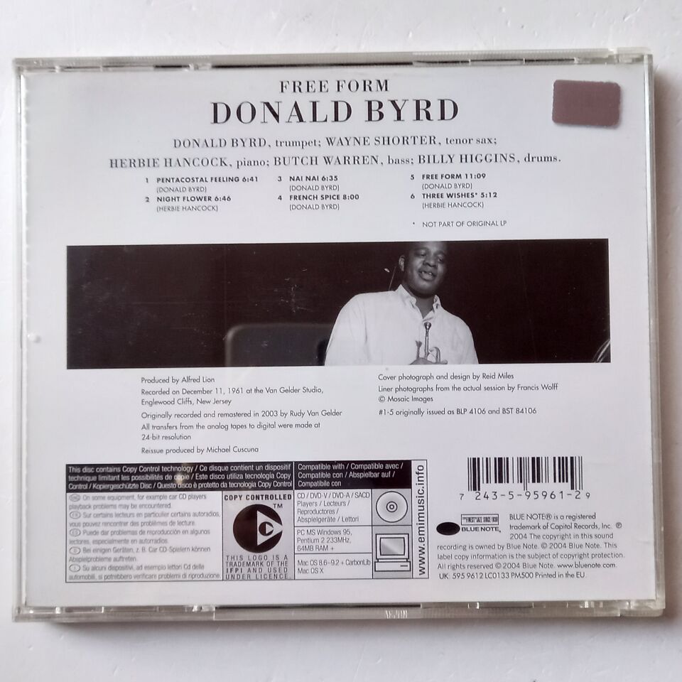 DONALD BYRD – FREE FORM (1966) - CD 2004 REMASTERED REISSUE 2.EL