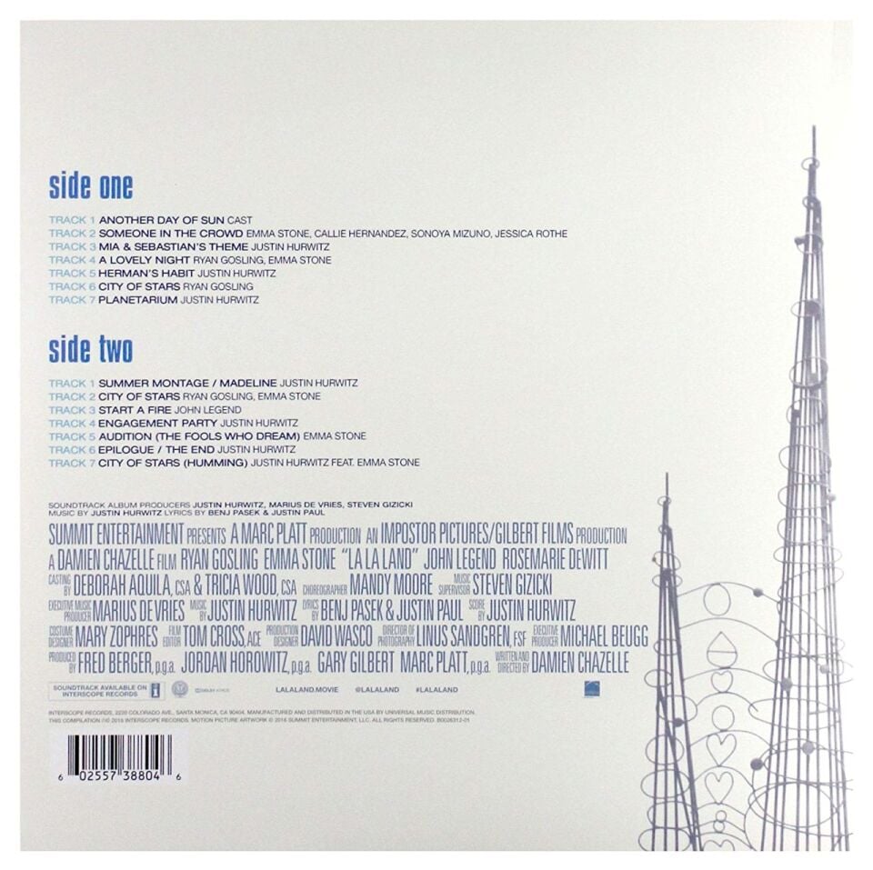LA LA LAND - SOUNDTRACK / JUSTIN HURWITZ (2017) - LP SIFIR PLAK