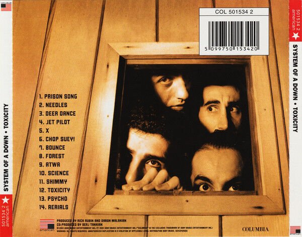 SYSTEM OF A DOWN – TOXICITY (2001) - CD REISSUE JEWEL CASE AMBALAJINDA SIFIR