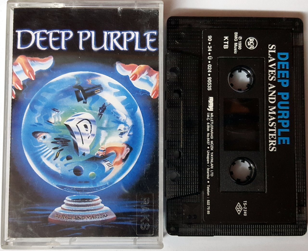 DEEP PURPLE - SLAVES AND MASTERS (1990) MMY CASSETTE MADE IN TURKEY ''USED''