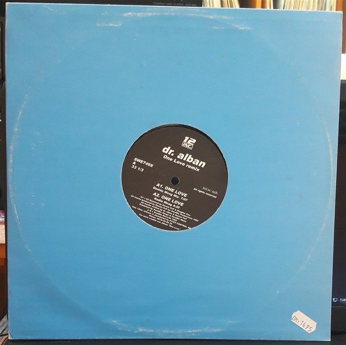 DR. ALBAN - ONE LOVE (1992) - 12'' MAXI SINGLE VINYL PLAK 2.EL