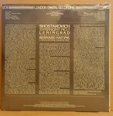 SHOSTAKOVICH - SYMPHONY NO 7 BERNARD HAITINK LONDON PHIL.ORCH.(1980) - 2LP DÖNEM BASKI SIFIR PLAK