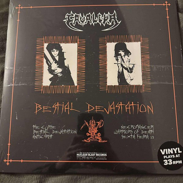 CAVALERA - BESTIAL DEVASTATION (2023) - LP 2024 LIMITED EDITION ORANGE COLORED SIFIR PLAK
