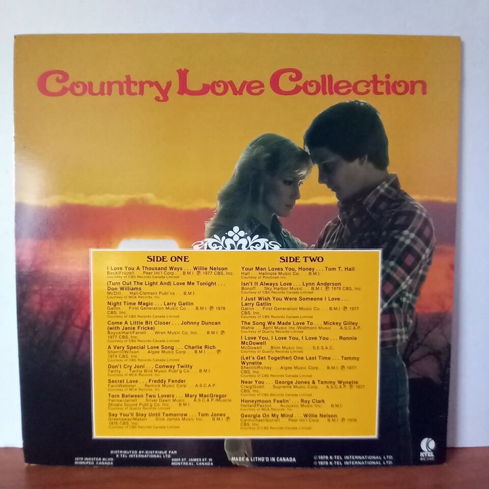 VARIOUS – COUNTRY LOVE COLLECTION / WILLIE NELSON, CHARLIE RICH, LYNN ANDERSON, LARRY GATLIN, TOM T. HALL (1979) - LP 2.EL PLAK