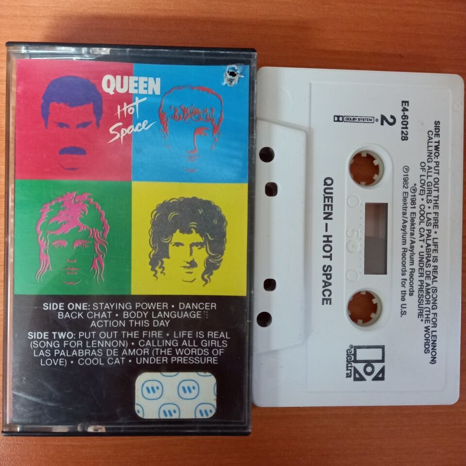QUEEN - HOT SPACE (1982) - USA BASKI KASET 2.EL