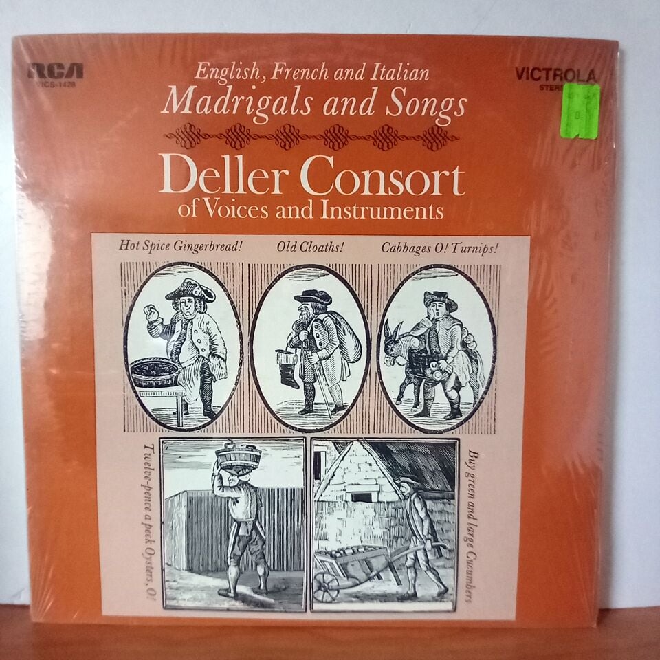 DELLER CONSORT – ENGLISH, FRENCH AND ITALIAN MADRIGALS AND SONGS (1969) - LP DÖNEM BASKI SIFIR PLAK