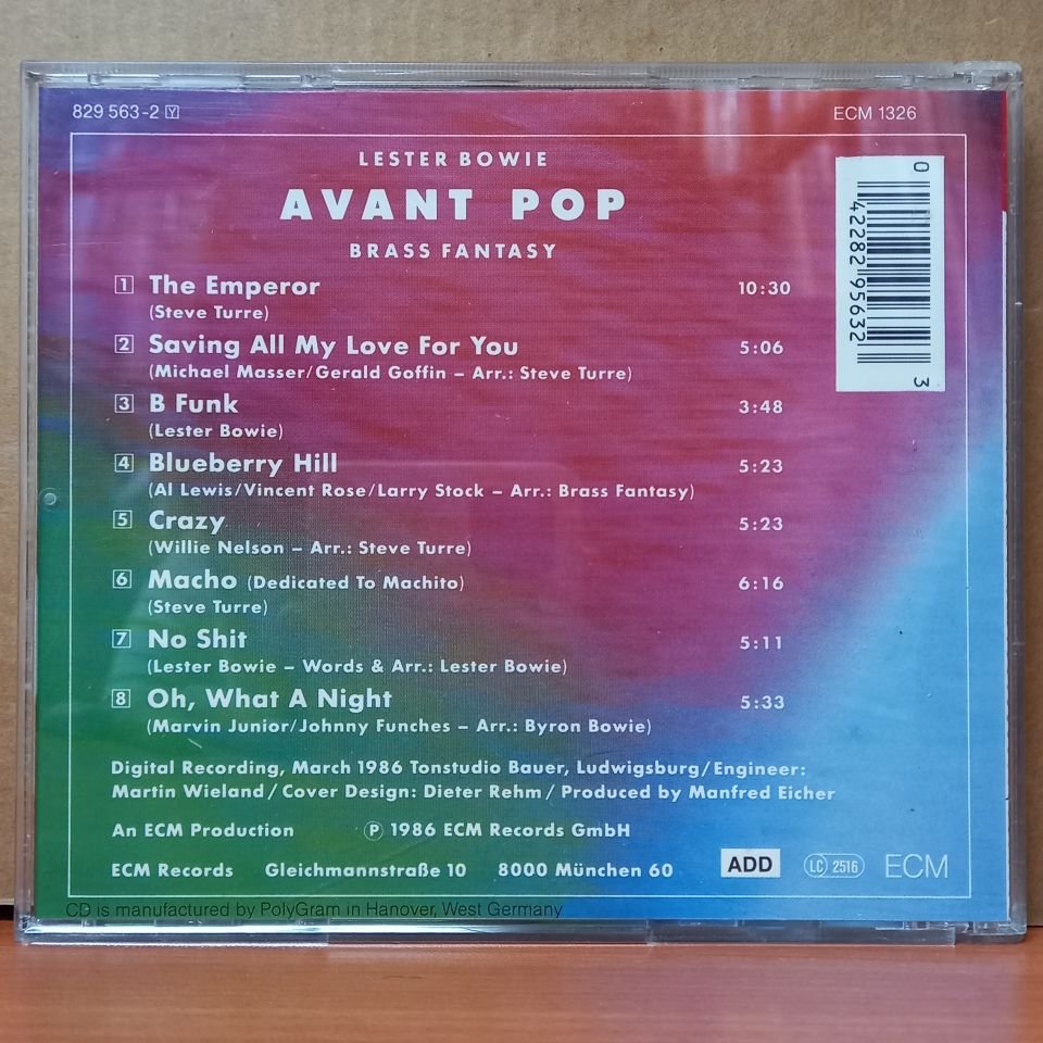 LESTER BOWIE BRASS FANTASY – AVANT POP (1986) - CD 2.EL