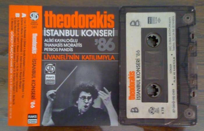 THEODORAKIS - İSTANBUL KONSERİ'86 KASET 2.EL