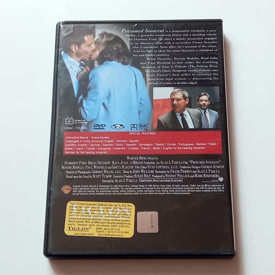 PRESUMED INNOCENT - HARRISON FORD, BRIAN DENNEHY, GRETA SACCHI, YÖN.: ALAN J. PAKULA - DVD 2.EL