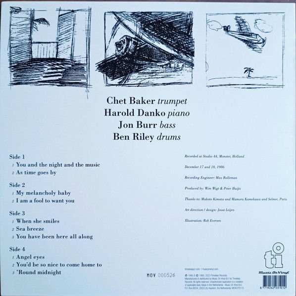 CHET BAKER - AS TIME GOES BY' LOVE SONGS (1990) - 2LP 2023 LIMITED EDITION COLORED PLAK SIFIR