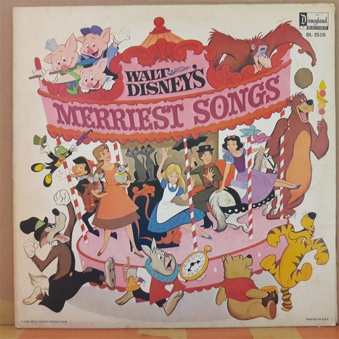 MERRIEST SONGS - WALT DISNEY - LP PLAK 2.EL