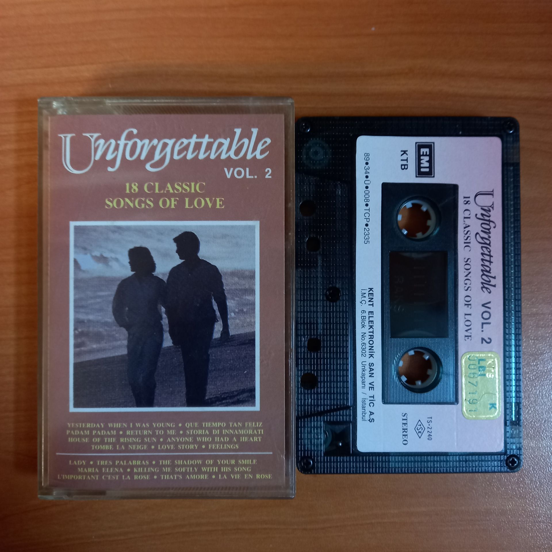 UNFORGETTABLE VOL.2 / 18 CLASSIC SONGS OF LOVE (1989) - KASET 2.EL