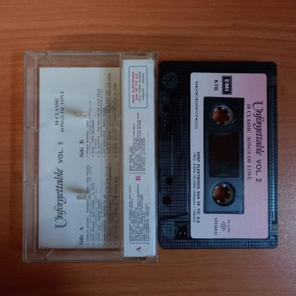 UNFORGETTABLE VOL.2 / 18 CLASSIC SONGS OF LOVE (1989) - KASET 2.EL