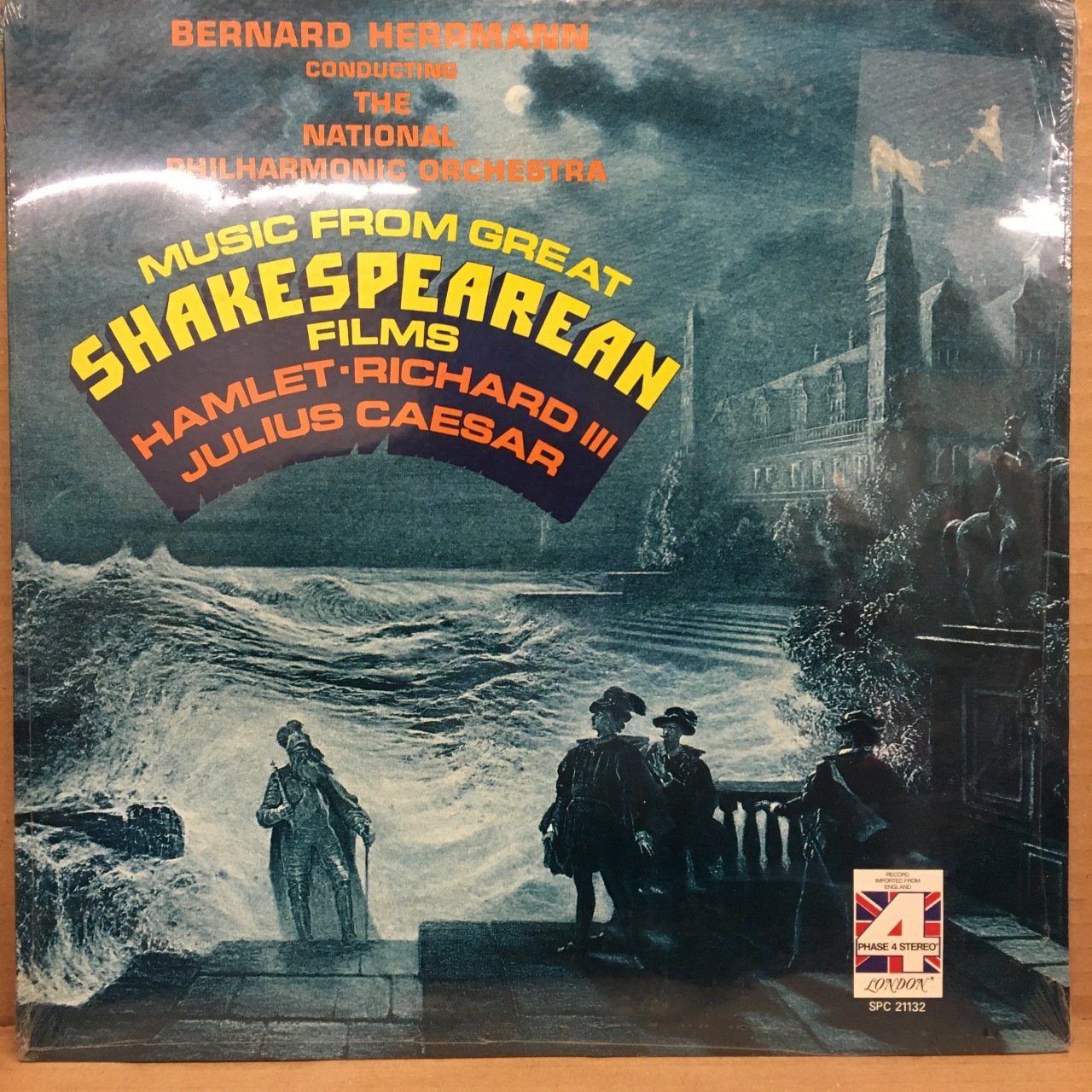 MUSIC FROM GREAT SHAKESPEAREAN FILMS (HAMLET, RICHARD III, JULIUS CAESAR) BERNARD HERRMANN 1975 SIFIR PLAK