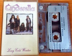 CINDERELLA - LONG COLD WINTER (1988) PLAKSAN CASSETTE MADE IN TURKEY ''USED'' PAPER LABEL
