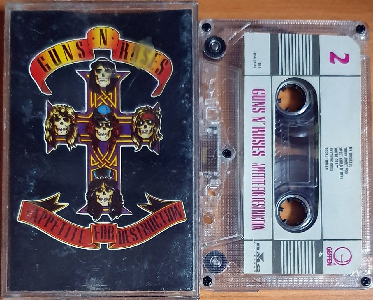 GUNS N' ROSES - APPETITE FOR DESTRUCTION - KASET MADE IN USA GEFFEN 2.EL