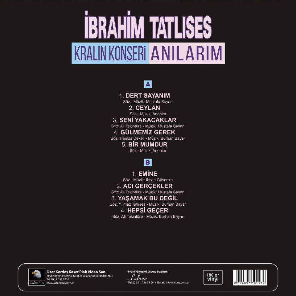 İBRAHİM TATLISES - ANILARIM (1989) TRANSPARAN KIRMIZI MERMER DESENLİ 2026 BASKI TÜRKÇE YERLİ SIFIR PLAK
