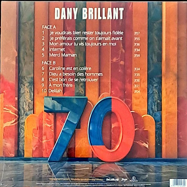 DANY BRILLANT - SEVENTIES (2024) - LP ORANGE COLOURED EDITION SIFIR PLAK