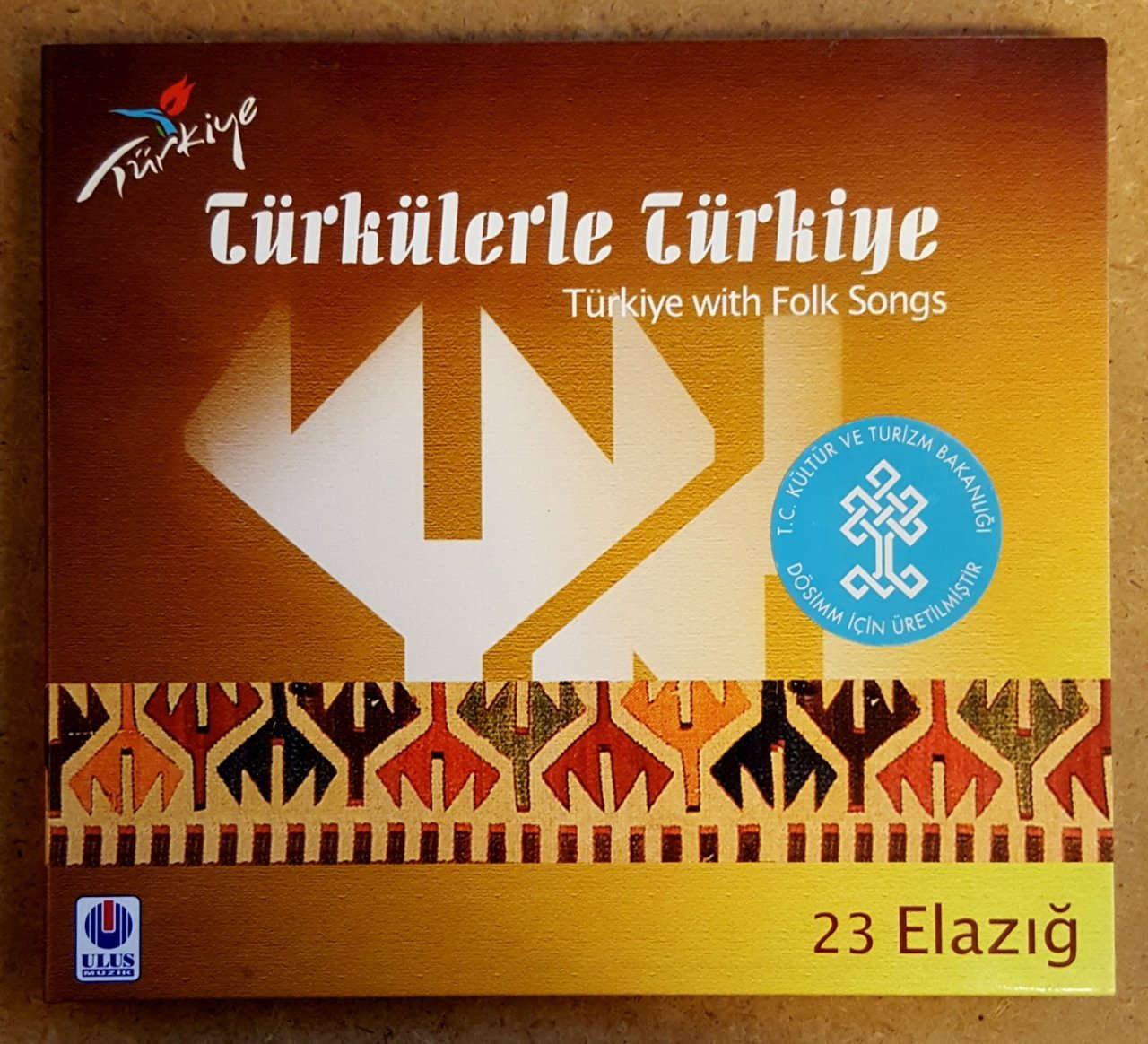 TÜRKÜLERLE TÜRKİYE No 23 ELAZIĞ CD DIGIPACK 2.EL