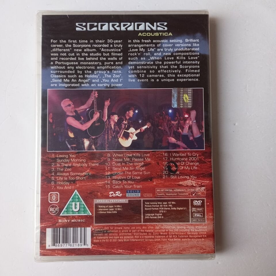 SCORPIONS ACOUSTICA - DVD AMBALAJINDA SIFIR