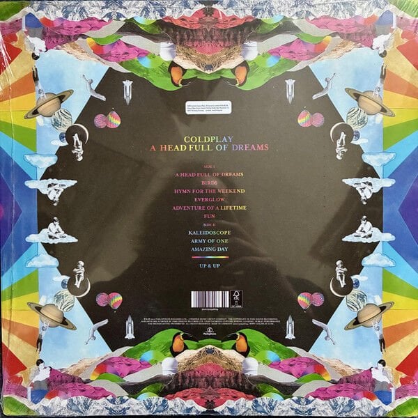 COLDPLAY – A HEAD FULL OF DREAMS (2015) - LP 2025 LIMITED EDITION REISSUE CLEAR ECORECORD 140GR  SIFIR PLAK