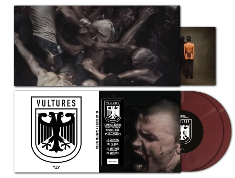 KANYE WEST , TY DOLLA  , ¥$ - VULTURES 1 (2024) - NUMBERED CARNIVAL EDITION 2x 7'' 45RPM SINGLE + CD / AMBALAJINDA SIFIR