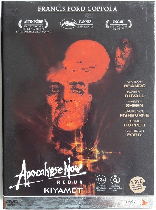 KIYAMET - APOCALYPSE NOW  REDUX - MARLON BRANDO - ROBERT DUVALL - MARTIN SHEEN - LAURENCE FISHBURNE - DENNIS HOPPER - HARRISON FORD - FRANCIS FORD COPPOLA - 2DVD 2.EL