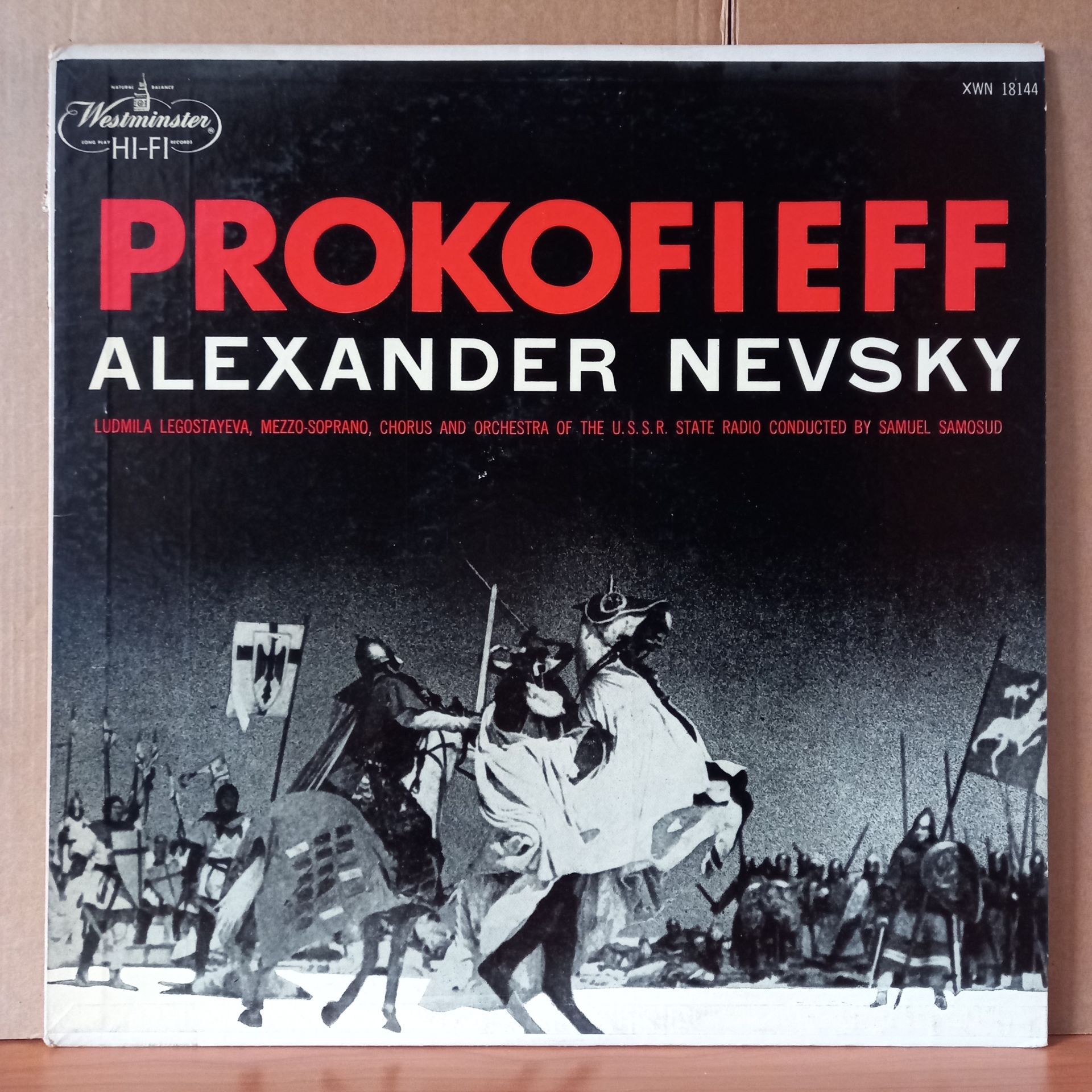PROKOFIEFF: ALEXANDER NEVSKY / LUDMILA LEGOSTAYEVA, CHORUS AND ORCHESTRA OF THE U.S.S.R. STATE RADIO, SAMUEL SAMOSUD (1955) - LP 2.EL PLAK