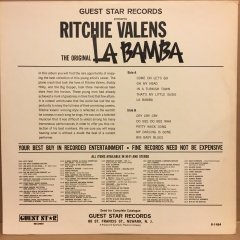 RITCHIE VALENS - THE ORIGINAL LA BAMBA 1963 MONO 2.EL PLAK