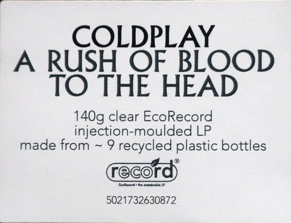 COLDPLAY – A RUSH OF BLOOD TO THE HEAD (2002) - LP 2025 REISSUE CLEAR ECORECORD 140GR  SIFIR PLAK