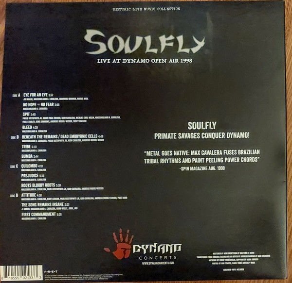 SOULFLY – LIVE AT DYNAMO OPEN AIR 1998 (2018) - 2LP  2023 LIMITED EDITION GATEFOLD  GREEN MARBLED VINYL RENKLİ SIFIR PLAK
