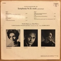 MAHLER SYMPHONY NO.2 HEATHER HARPER HELEN WATTS LSO GEORG SOLTI 1966 2.EL PLAK