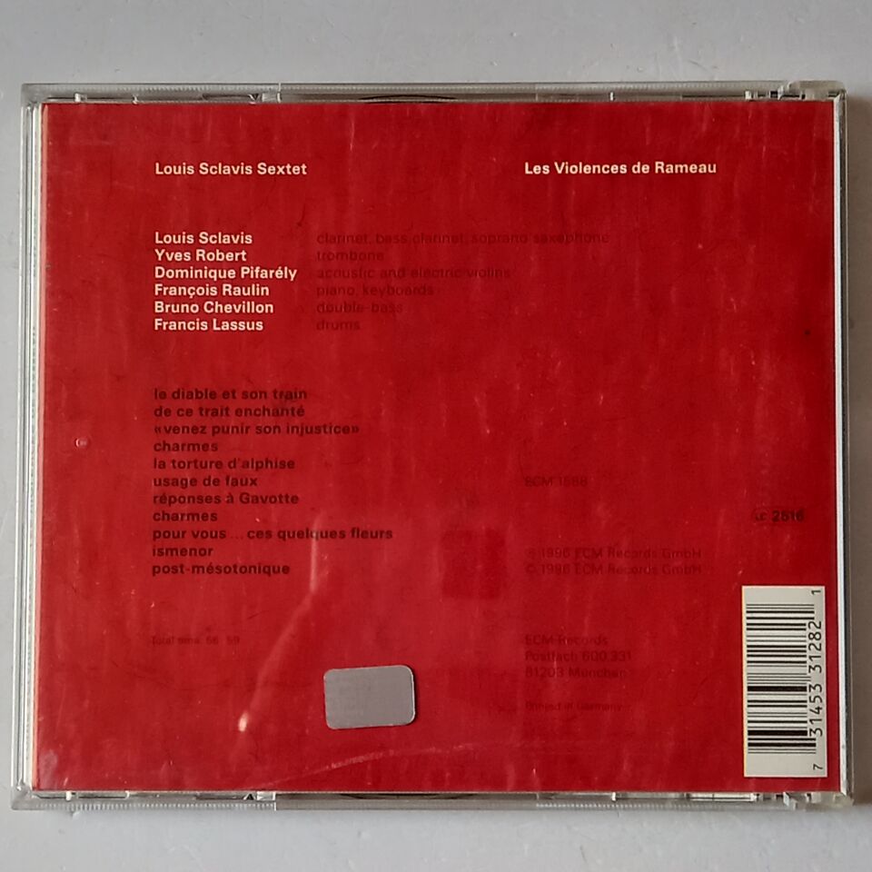 LOUIS SCLAVIS SEXTET – LES VIOLENCES DE RAMEAU (1996) - CD 2.EL
