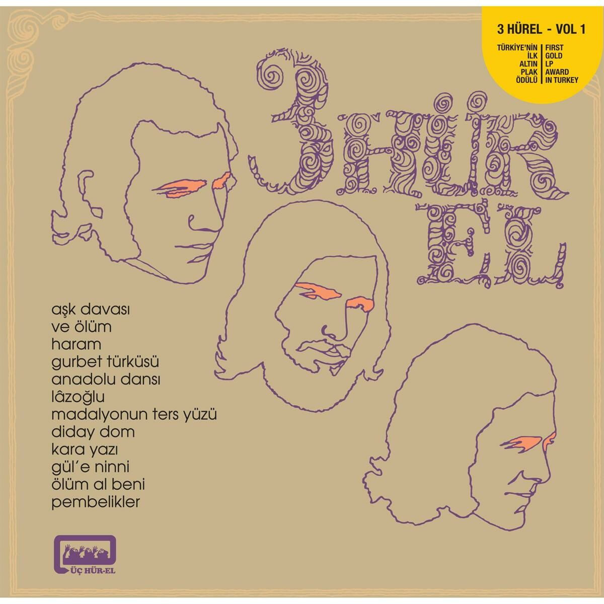 3 HÜREL - 3 HÜR-EL (1972) - LP 2022 BASIM SIFIR PLAK