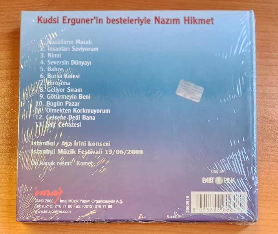 ŞAİR CENAZESİ / NAZIM HİMKET / KUDSİ ERGUNER (2002) - CD DIGIPAK AMBALAJINDA SIFIR