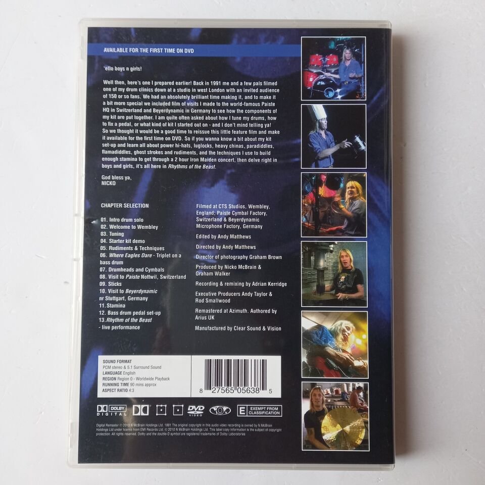 NICKO MCBRAIN - RHYTHMS OF THE BEAST - DVD 2.EL